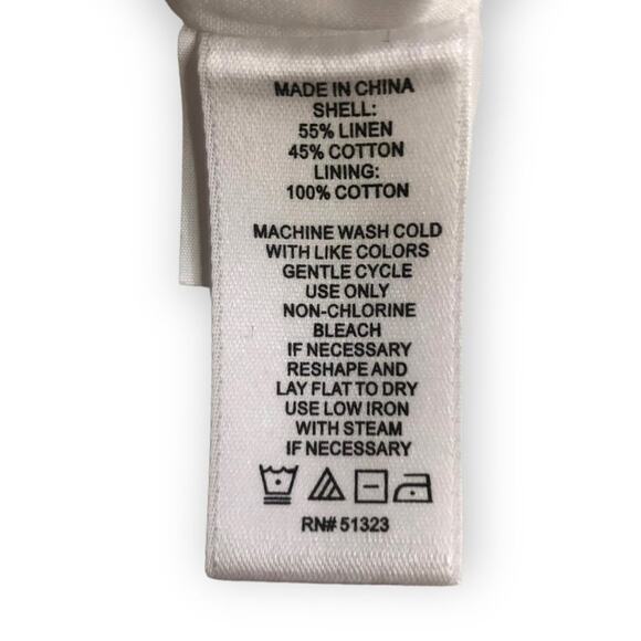 1. State Women's Striped Linen Blazer Jacket Size 6 White Grey Striped Office - Picture 8 of 12